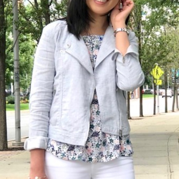 Loft Linen Moto Jacket - Picture 2 of 5